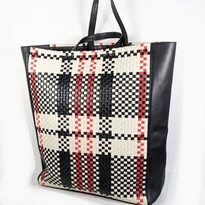 Rare Céline Woven leather tote large Firm